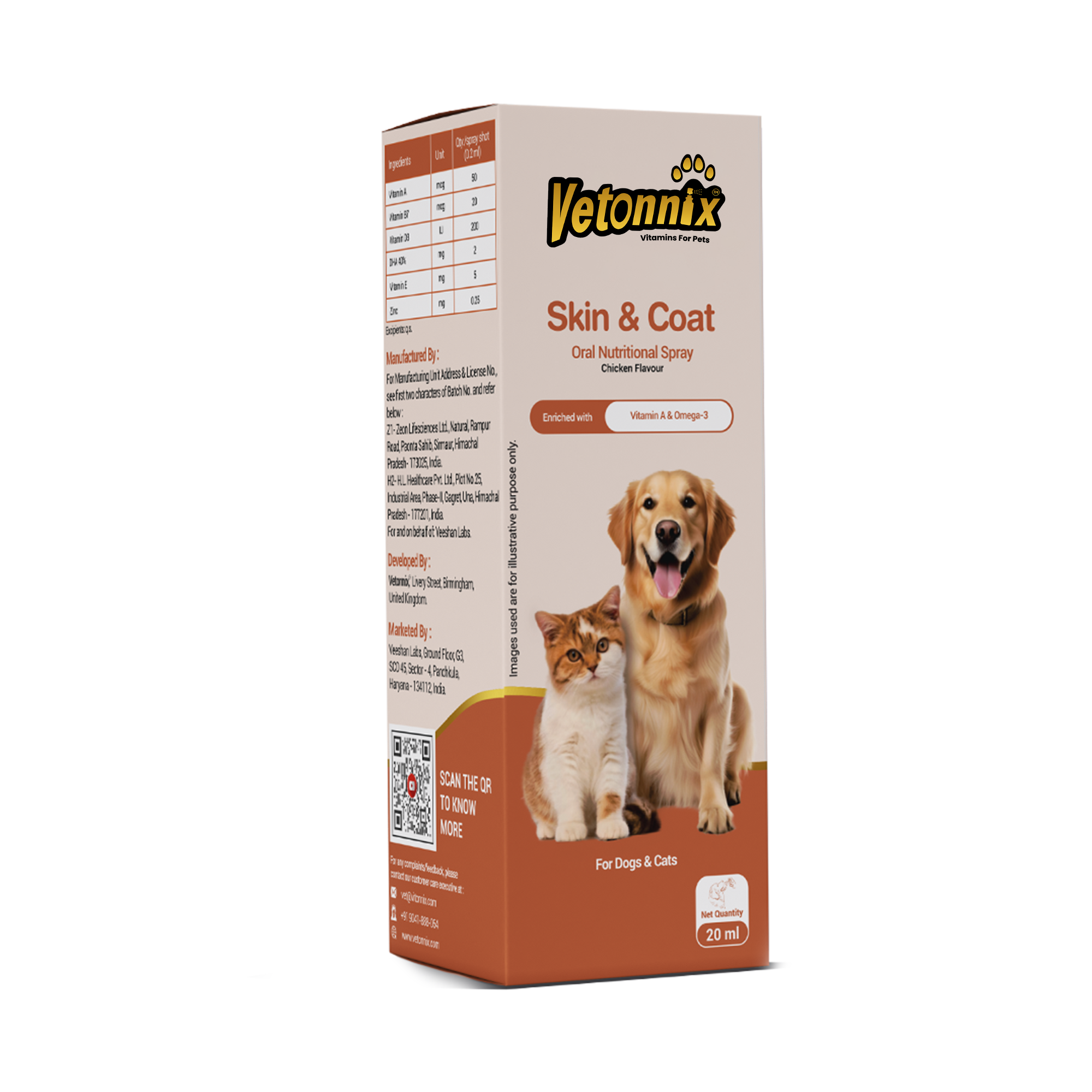 Vetonnix Skin & Coat Oral Nutritional Spray