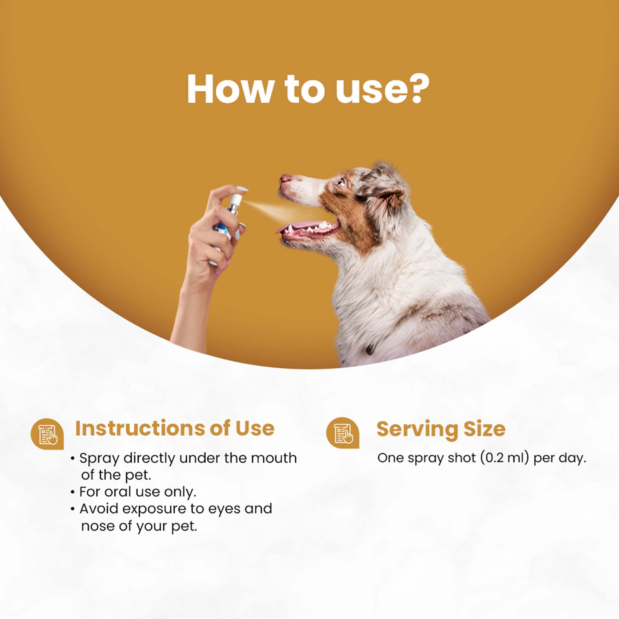 Vetonnix Growth & Development Oral Nutritional Spray for Pets | Height, Healthy Bone, Nerve Health & Muscle Development for Puppies & Kittens - 20 ml