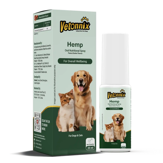 Vetonnix Hemp Seed Oil Oral Nutritional Spray for Dogs & Cats - 20ml