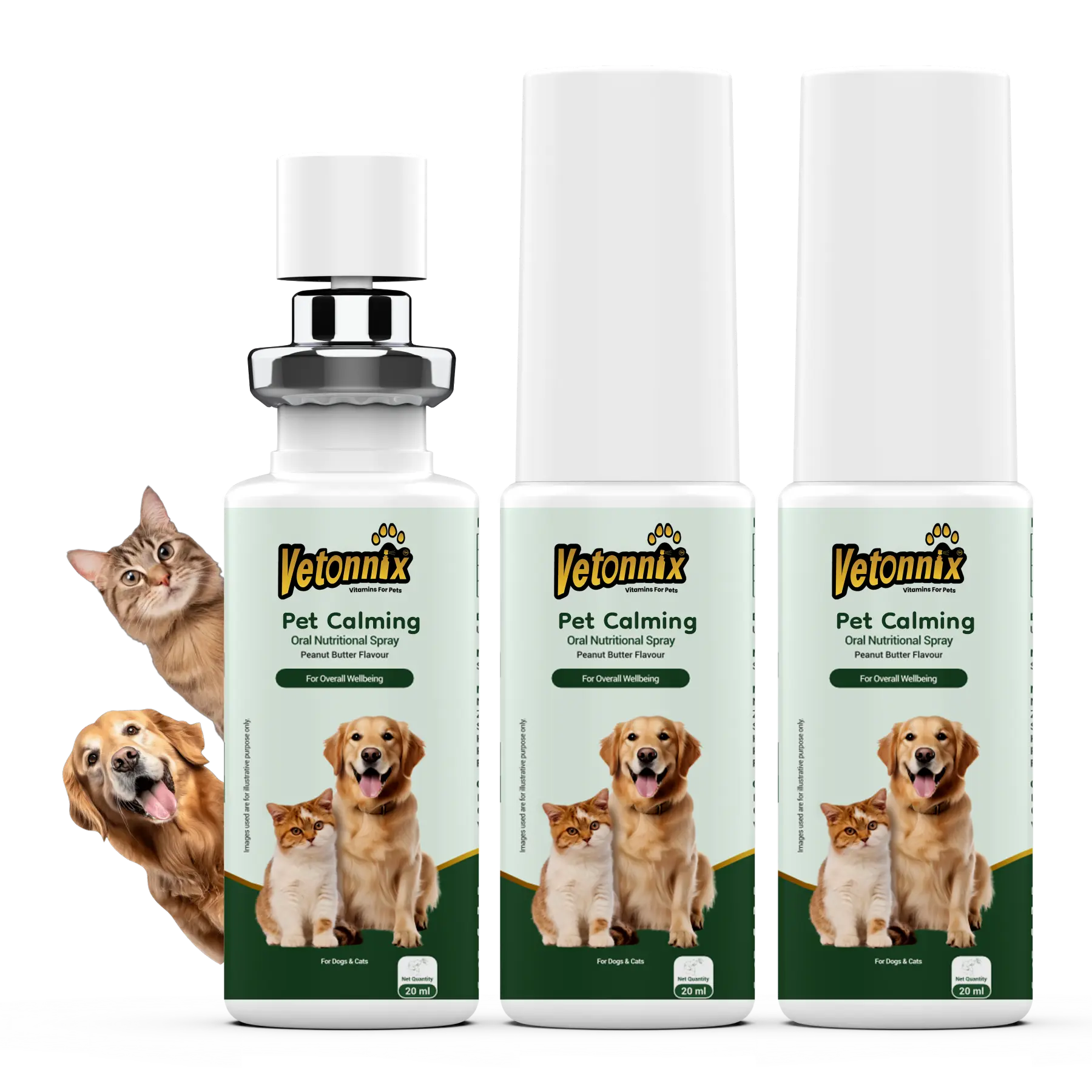 Vetonnix Pet Calming Oral Spray Supplement for Dogs & Cats - 20ml