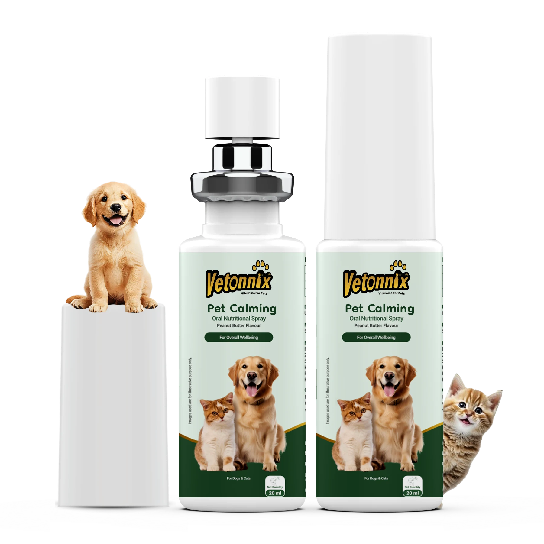 Vetonnix Pet Calming Oral Spray Supplement for Dogs & Cats - 20ml