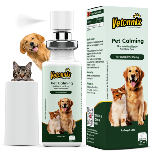 Vetonnix Pet Calming Oral Spray Supplement for Dogs & Cats - 20ml